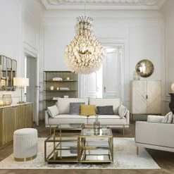 Maisons Du Monde Lampes à Poser Lampe En Métal Coloris Laiton Et Abat-jour Blanc -Éclairage Soldes 2024 lampe en metal coloris laiton et abat jour blanc 1000 14 9 201770 3