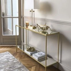 Maisons Du Monde Lampes à Poser Lampe En Métal Coloris Laiton Et Abat-jour Blanc -Éclairage Soldes 2024 lampe en metal coloris laiton et abat jour blanc 1000 14 9 201770 4