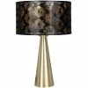 Maisons Du Monde Lampes à Poser Lampe En Métal Doré Et Verre Noir
