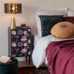 Maisons Du Monde Lampes à Poser Lampe En Métal Doré Et Verre Noir -Éclairage Soldes 2024 lampe en metal dore et verre noir 1000 6 26 228027 3