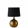 Maisons Du Monde Lampes à Poser Lampe En Métal Doré Patiné Et Abat-jour Noir -Éclairage Soldes 2024 lampe en metal dore patine et abat jour noir 1000 7 17 191036 1