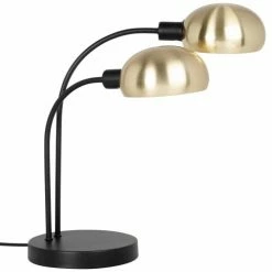 Maisons Du Monde Lampes à Poser Lampe En Métal Noir Et Doré -Éclairage Soldes 2024 lampe en metal noir et dore 1000 12 18 223919 2