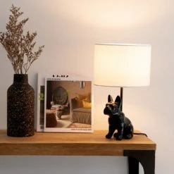 Maisons Du Monde Lampes à Poser Lampe En Polyrésine Noire Et Abat-jour Blanc -Éclairage Soldes 2024 lampe en polyresine noire et abat jour blanc 1000 13 12 227439 4