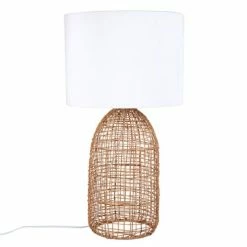 Maisons Du Monde Lampes à Poser Lampe En Rotin Tressé Et Abat-jour écru