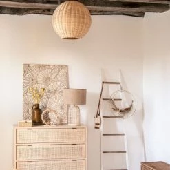 Maisons Du Monde Lampes à Poser Lampe En Rotin Tressé Et Abat-jour En Lin Beige -Éclairage Soldes 2024 lampe en rotin tresse et abat jour en lin beige 1000 10 30 211303 2