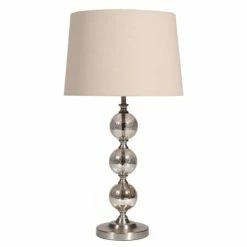 Maisons Du Monde Lampes à Poser Lampe En Verre Avec Abat-jour Beige
