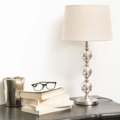 Maisons Du Monde Lampes à Poser Lampe En Verre Avec Abat-jour Beige -Éclairage Soldes 2024 lampe en verre avec abat jour beige 1000 2 2 144978 4