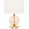 Maisons Du Monde Lampes à Poser Lampe En Verre Doré, Rose Et Abat-jour Blanc -Éclairage Soldes 2024 lampe en verre dore rose et abat jour blanc 1000 16 31 228360 1