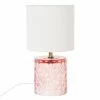 Maisons Du Monde Lampes à Poser Lampe En Verre Rose Et Transparent Avec Abat-jour En Coton écru -Éclairage Soldes 2024 lampe en verre rose et transparent avec abat jour en coton ecru 1000 3 31 229180 1