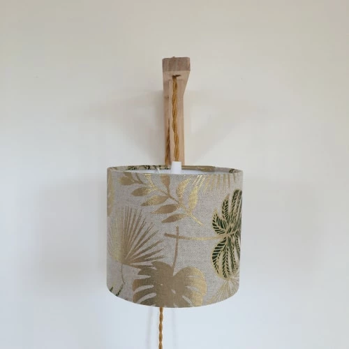 Belamp Appliques Murales Et Spots Lampe équerre Tissu Feuillage Doré Et Cordon Torsadé Or 4 Belamp Appliques Murales Et Spots Lampe équerre Tissu Feuillage Doré Et Cordon Torsadé Or – Image 2