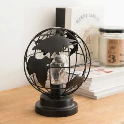 Maisons Du Monde Guirlandes Et Décorations Lumineuses Lampe Globe En Métal Noir Ajouré Avec Ampoule LED -Éclairage Soldes 2024 lampe globe en metal noir ajoure avec ampoule led 1000 11 1 195120 3