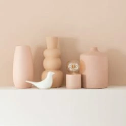 Maisons Du Monde Guirlandes Et Décorations Lumineuses Lampe Globe En Verre Et Argile Rose H16 -Éclairage Soldes 2024 lampe globe en verre et argile rose h16 1000 5 34 210159 2