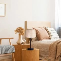 LUMISKY Lampes à Poser Lampe Intérieur Rotin Beige H44CM -Éclairage Soldes 2024 lampe interieur rotin beige h44cm 1