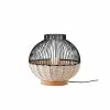LUMISKY Lampes à Poser Lampe Intérieur Rotin Noir H30CM -Éclairage Soldes 2024 lampe interieur rotin noir h30cm