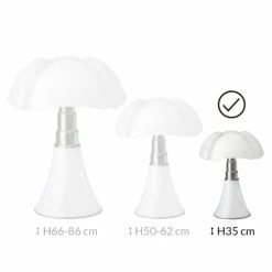 Martinelli Luce Lampes à Poser Lampe LED Blanche Avec Variateur H35cm -Éclairage Soldes 2024 lampe led blanche avec variateur h35cm 4