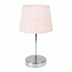 Decoratie Lampes à Poser Lampe Métal Abat-jour Ajouré Cœur Rose