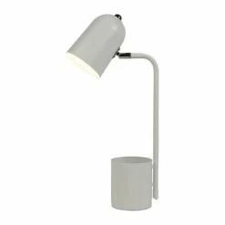 Decoratie Lampes à Poser Lampe Métal Avec Pot Crayons Blanc -Éclairage Soldes 2024 lampe metal avec pot crayons blanc 3