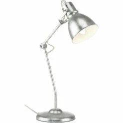 ATHM DESIGN Lampes à Poser Lampe Pied Métal Argenté -Éclairage Soldes 2024 lampe pied metal argente 3