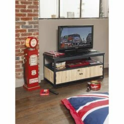 Maisons Du Monde Lampes à Poser Lampe Range CD Rouge H95 ROUTE 66 -Éclairage Soldes 2024 lampe range cd rouge h95 route 66 1000 14 12 122397 3