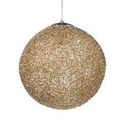 Beliani Suspensions Lampe Ronde Doré -Éclairage Soldes 2024 lampe ronde dore 3