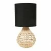 Decoratie Lampes à Poser Lampe Rotin Fine Abat-jour Noir -Éclairage Soldes 2024 lampe rotin fine abat jour noir