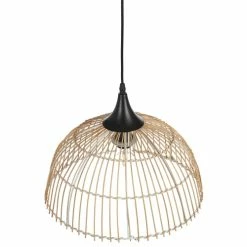 Beliani Suspensions Lampe Suspendue En Rotin Naturel -Éclairage Soldes 2024 lampe suspendue en rotin naturel 8