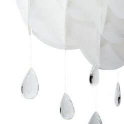 Beliani Suspensions Lampe Suspension Blanche -Éclairage Soldes 2024 lampe suspension blanche 2