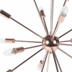 Beliani Suspensions Lampe Suspension Cuivrée -Éclairage Soldes 2024 lampe suspension cuivree 2