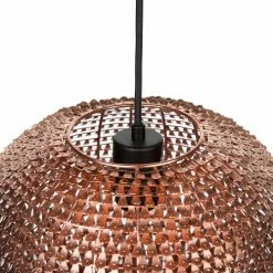 Beliani Suspensions Lampe Suspension En Métal Cuivré -Éclairage Soldes 2024 lampe suspension en metal cuivre 10