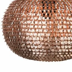 Beliani Suspensions Lampe Suspension En Métal Cuivré -Éclairage Soldes 2024 lampe suspension en metal cuivre 8