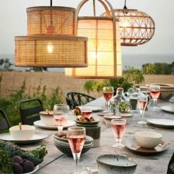 Madam Stoltz Suspensions Lampe Suspension En Rotin -Éclairage Soldes 2024 lampe suspension en rotin 3