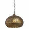 Bepurehome Suspensions Lampe Suspension Métal Antique Messing Doré -Éclairage Soldes 2024 lampe suspension metal antique messing dore