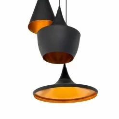 Beliani Suspensions Lampe Suspension Noire -Éclairage Soldes 2024 lampe suspension noire 2