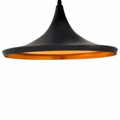 Beliani Suspensions Lampe Suspension Noire -Éclairage Soldes 2024 lampe suspension noire 5