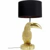 Kare Design Lampes à Poser Lampe Toucan En Polyrésine Dorée Et Abat-jour Noir -Éclairage Soldes 2024 lampe toucan en polyresine doree et abat jour noir
