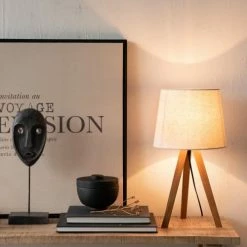 Maisons Du Monde Lampes à Poser Lampe Trépied Marron Et Abat-jour écru -Éclairage Soldes 2024 lampe trepied marron et abat jour ecru 1000 10 7 211116 3