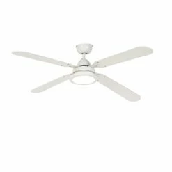 QAZQA Plafonnier Ventilateur Lampe Ventilateur En Acier Blanc -Éclairage Soldes 2024 lampe ventilateur en acier blanc 3