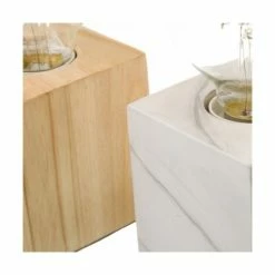 Wadiga Lampes à Poser Lampes Bois Et Marbre - Lot De 2 -Éclairage Soldes 2024 lampes bois et marbre lot de 2 3