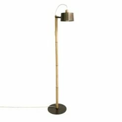 DIZY Design Lampadaires Luminaire à Poser Chêne Et Métal Vert -Éclairage Soldes 2024 luminaire a poser chene et metal vernis brut 3