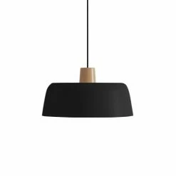 Potiron Paris Suspensions Luminaire Suspension En Métal Noir Et Bois -Éclairage Soldes 2024 luminaire suspension en metal noir et bois 1