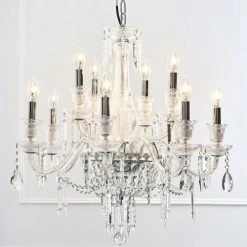 Maisons Du Monde Lustres Lustre à Pampilles En Métal Chromé -Éclairage Soldes 2024 lustre a pampilles en metal chrome 1000 5 0 177366 7