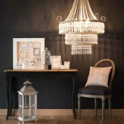 Maisons Du Monde Lustres Lustre à Pampilles En Métal Gris -Éclairage Soldes 2024 lustre a pampilles en metal gris 1000 11 8 154660 12