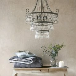 Maisons Du Monde Lustres Lustre à Pampilles En Métal Gris -Éclairage Soldes 2024 lustre a pampilles en metal gris 1000 11 8 154660 23