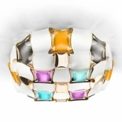 SLAMP Suspensions Plafonnier/Applique Mida Plastique Multicolore 50x50x16 Cm -Éclairage Soldes 2024 plafonnier applique mida plastique multicolore 50x50x16 cm 2