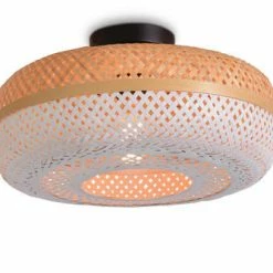 Good & Mojo Suspensions Plafonnier En Bambou Blanc D40 -Éclairage Soldes 2024 plafonnier en bambou blanc d40 4