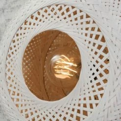 Good & Mojo Suspensions Plafonnier En Bambou Blanc D60 -Éclairage Soldes 2024 plafonnier en bambou blanc d60 2