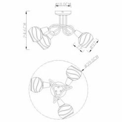 Globo Suspensions Plafonnier En Métal Argente -Éclairage Soldes 2024 plafonnier en metal argente 6