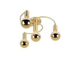 QAZQA Suspensions Plafonnier En Métal Doré/laiton -Éclairage Soldes 2024 plafonnier en metal dore laiton 4