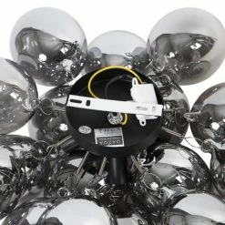 QAZQA Suspensions Plafonnier En Verre Noir -Éclairage Soldes 2024 plafonnier en verre noir 14