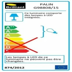Brilliant Suspensions Plafonnier LED De Salle De Bain Métal/polycarbonate D30cm -Éclairage Soldes 2024 plafonnier led de salle de bain metal polycarbonate d30cm 2